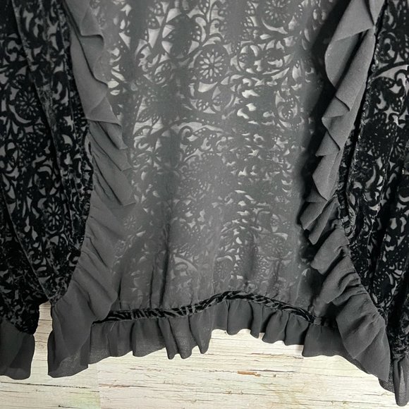 Uru kristine st. Rrik black silk made in usa cardigan sweater small - Picture 4 of 12